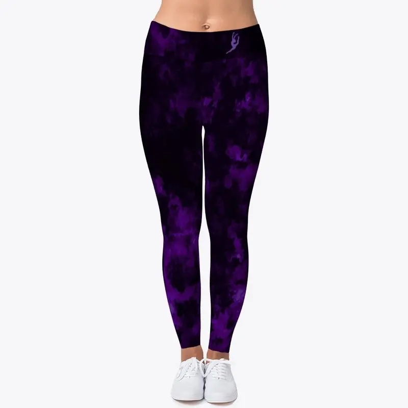 Black/Purple Pattern Leggings